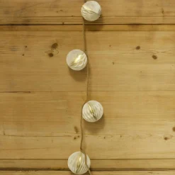 KOOPMAN Guirlande lumineuse déco à piles LED (160 cm) Boules fermeture magnétique Blanc chaud New