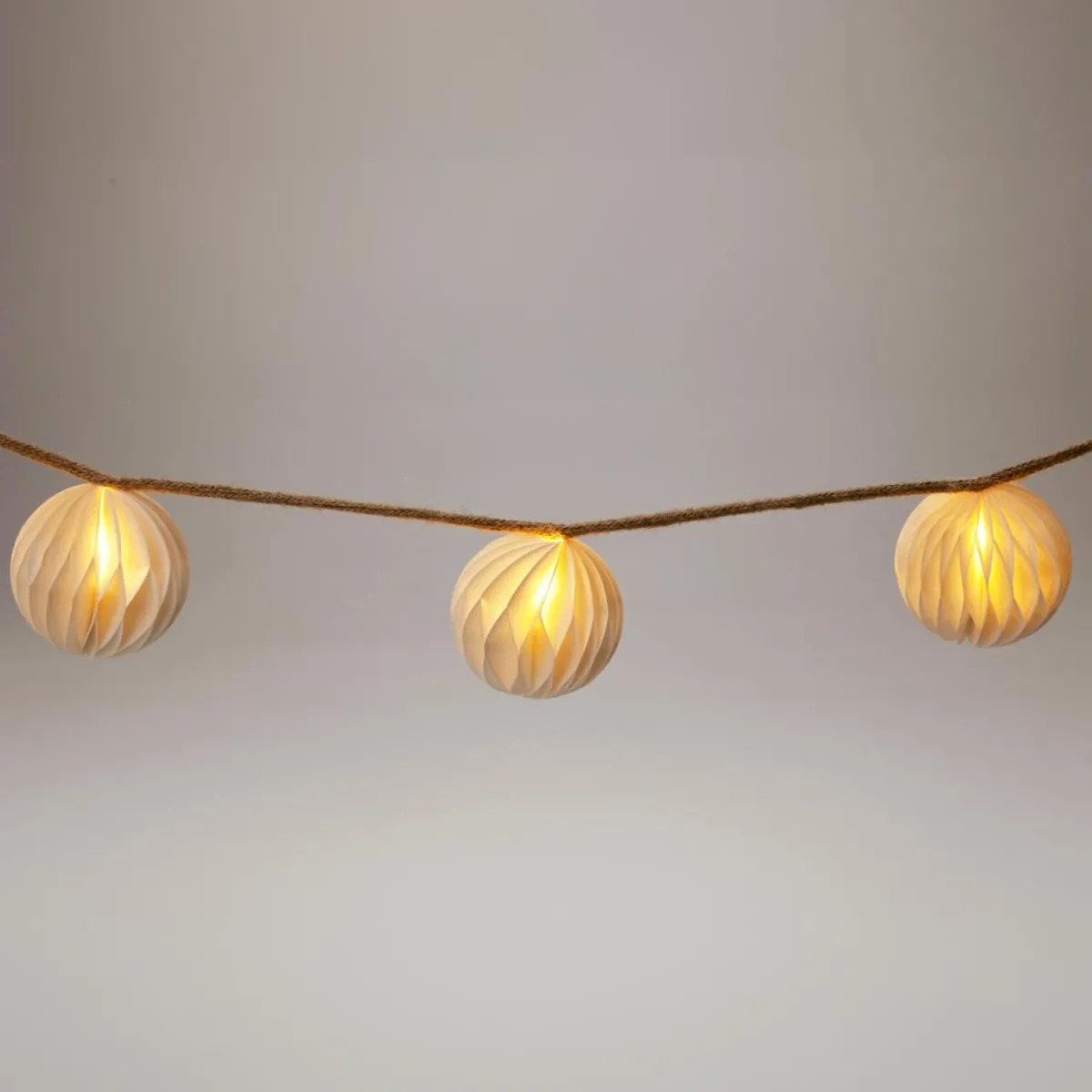 KOOPMAN Guirlande lumineuse déco à piles LED (160 cm) Boules fermeture magnétique Blanc chaud New