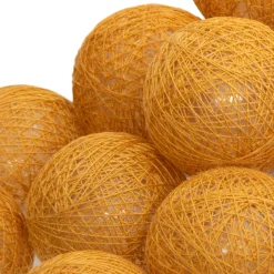 ATMOSPHERA Guirlande lumineuse déco 20 boules 4,36 m Bobina Jaune moutarde Clearance