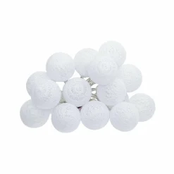 ATMOSPHERA Guirlande lumineuse déco 16 boules 2,4 m Maribel he Blanc Discount