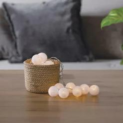 ATMOSPHERA Guirlande lumineuse déco 16 boules 2,4 m Maribel he Blanc Discount