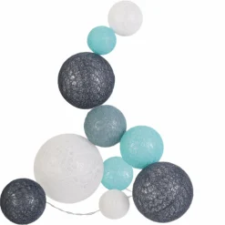 THE HOME DECO LIGHT Guirlande lumineuse déco 10 boules 1 m Savannah Bleu Best