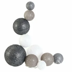 THE HOME DECO LIGHT Guirlande lumineuse déco 10 boules 1 m Savannah Gris Sale