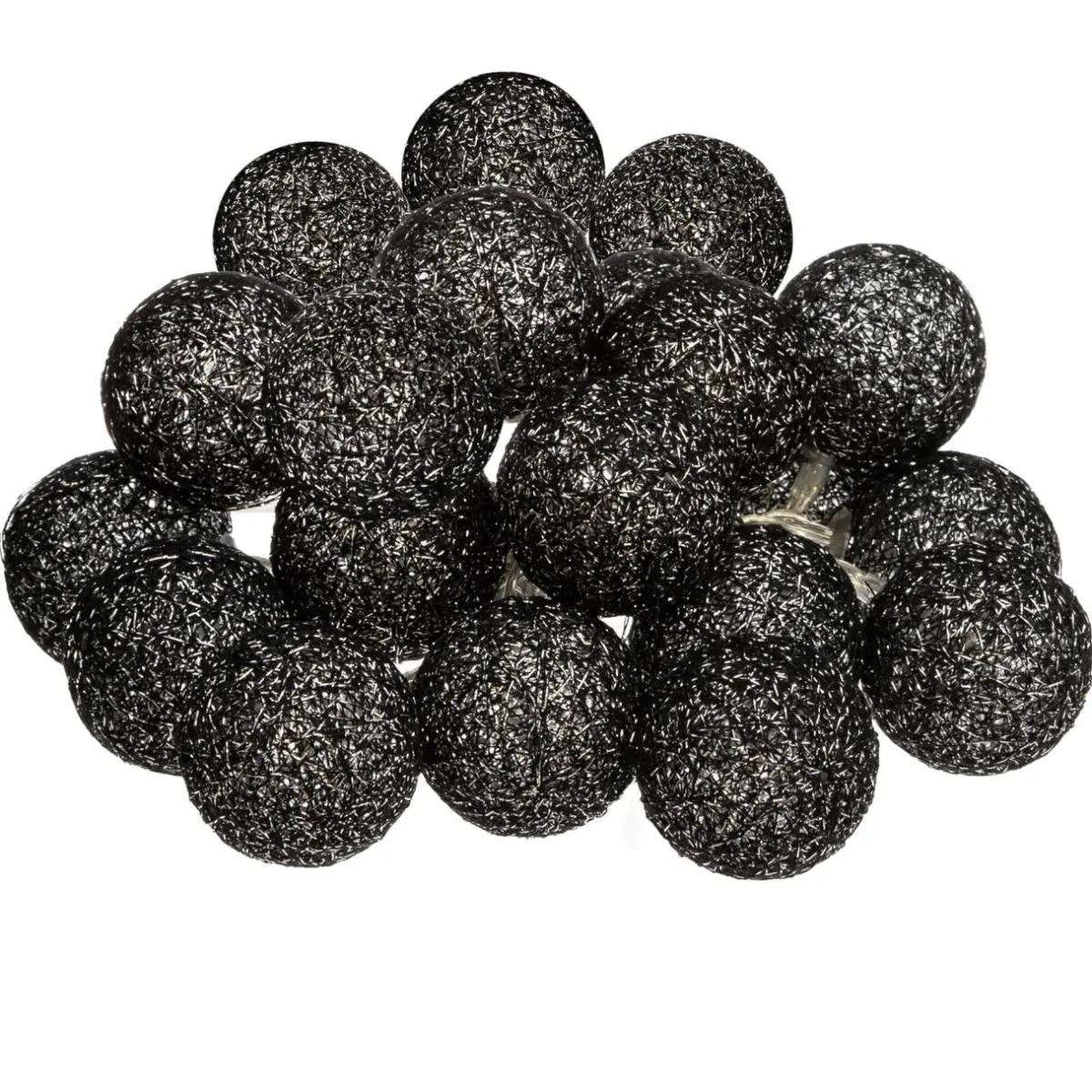 ATMOSPHERA Guirlande lumineuse déco 20 boules 4,36 m Bobina Noir Outlet