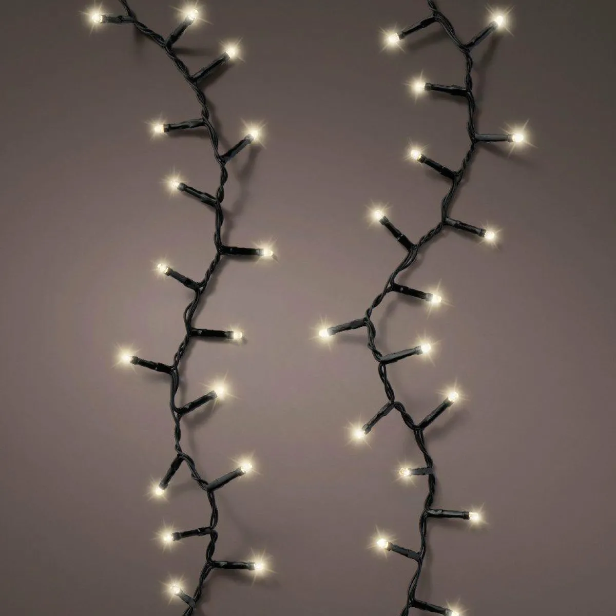 KAEMINGK Guirlande lumineuse Durawise à piles 14,98 m 600 LED câble noir Blanc chaud Blanc Chaud - câble noir Outlet