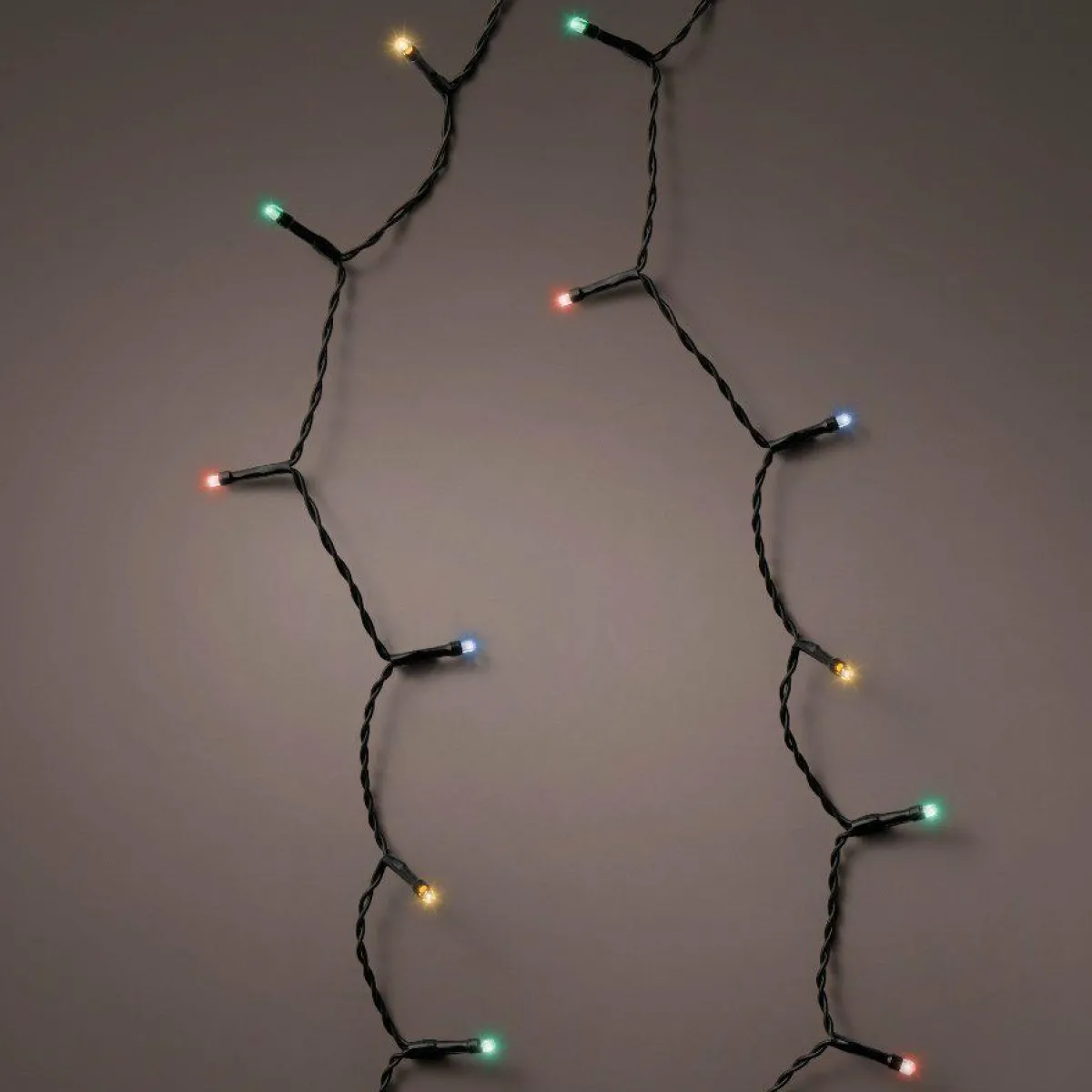 KAEMINGK Guirlande lumineuse Durawise à piles 14,30 m 192 LED câble noir Multicolore Multicolore - câble noir New