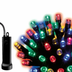 KAEMINGK Guirlande lumineuse Durawise à piles 14,30 m 192 LED câble noir Multicolore Multicolore - câble noir New