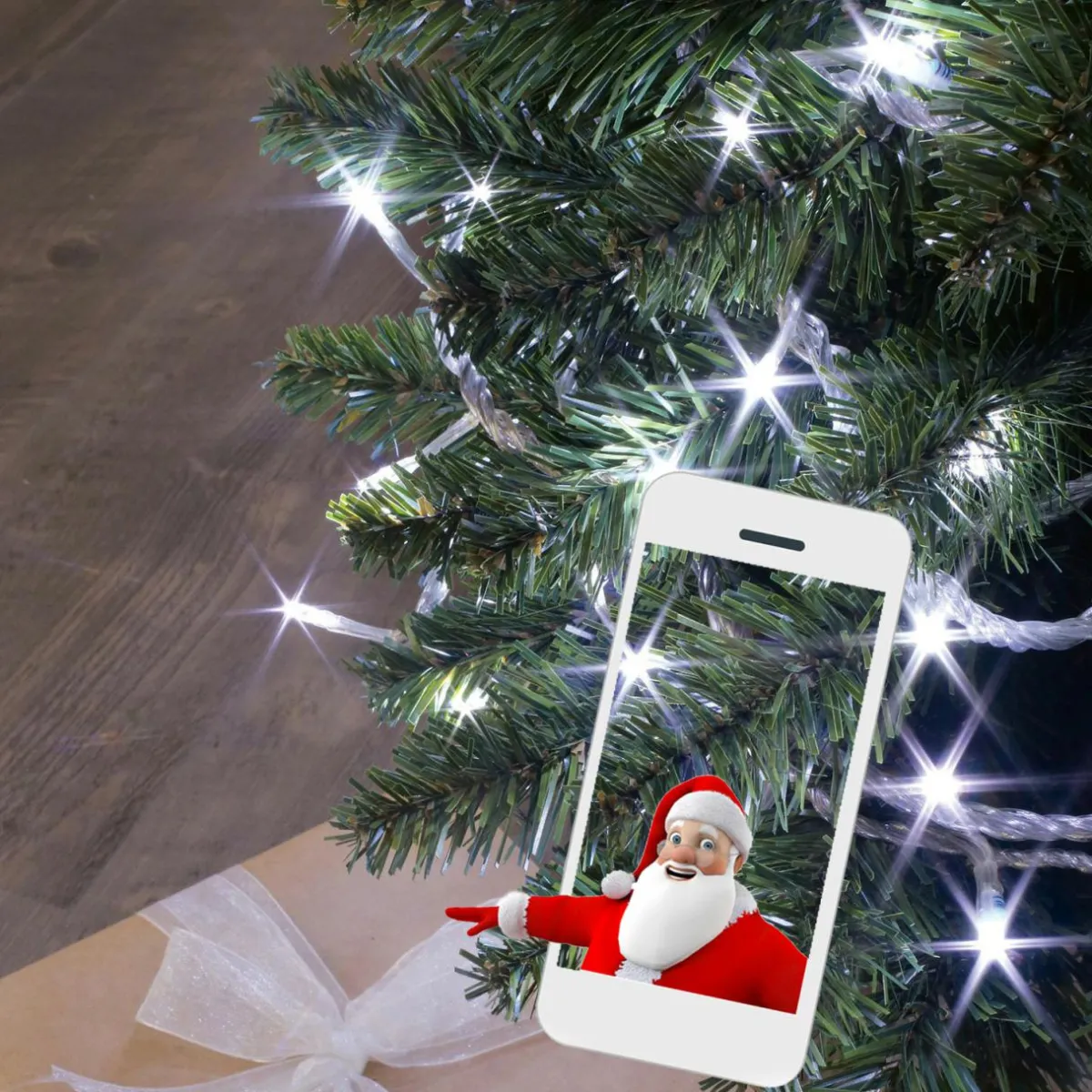 BLACHERE Guirlande lumineuse réalité augmentée 12 m 200 LED câble transparent Blanc froid Sale