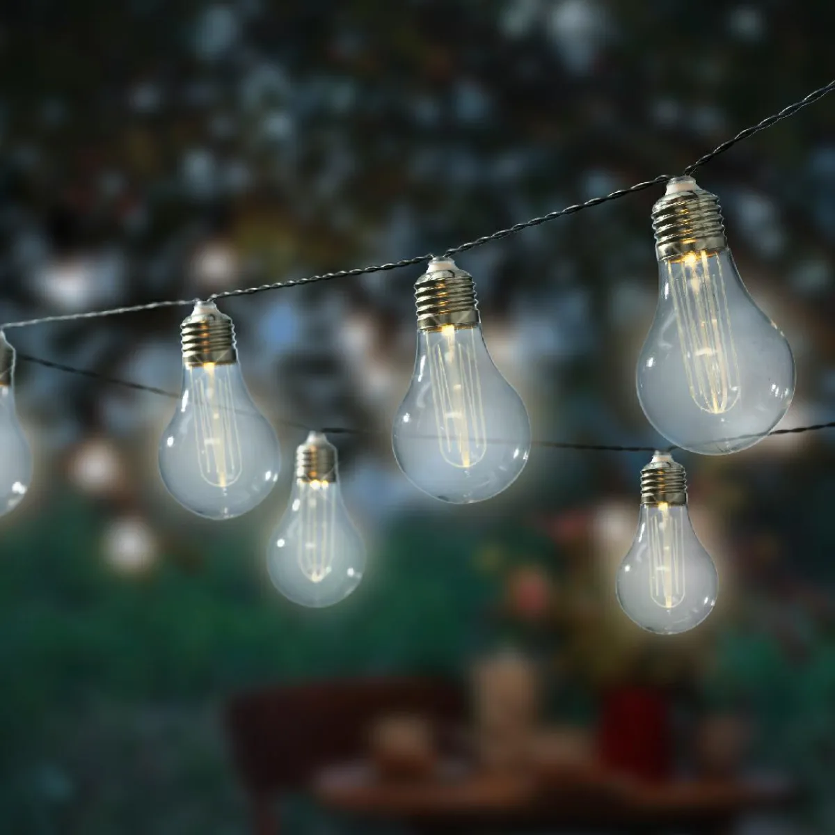 KAEMINGK Guirlande lumineuse solaire 10 LED (4,5 m) Guinguette clignotante Blanc chaud New