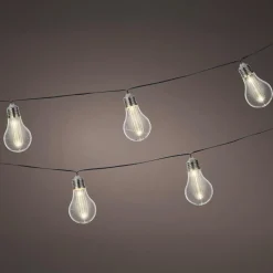 KAEMINGK Guirlande lumineuse solaire 10 LED (4,5 m) Guinguette clignotante Blanc chaud New