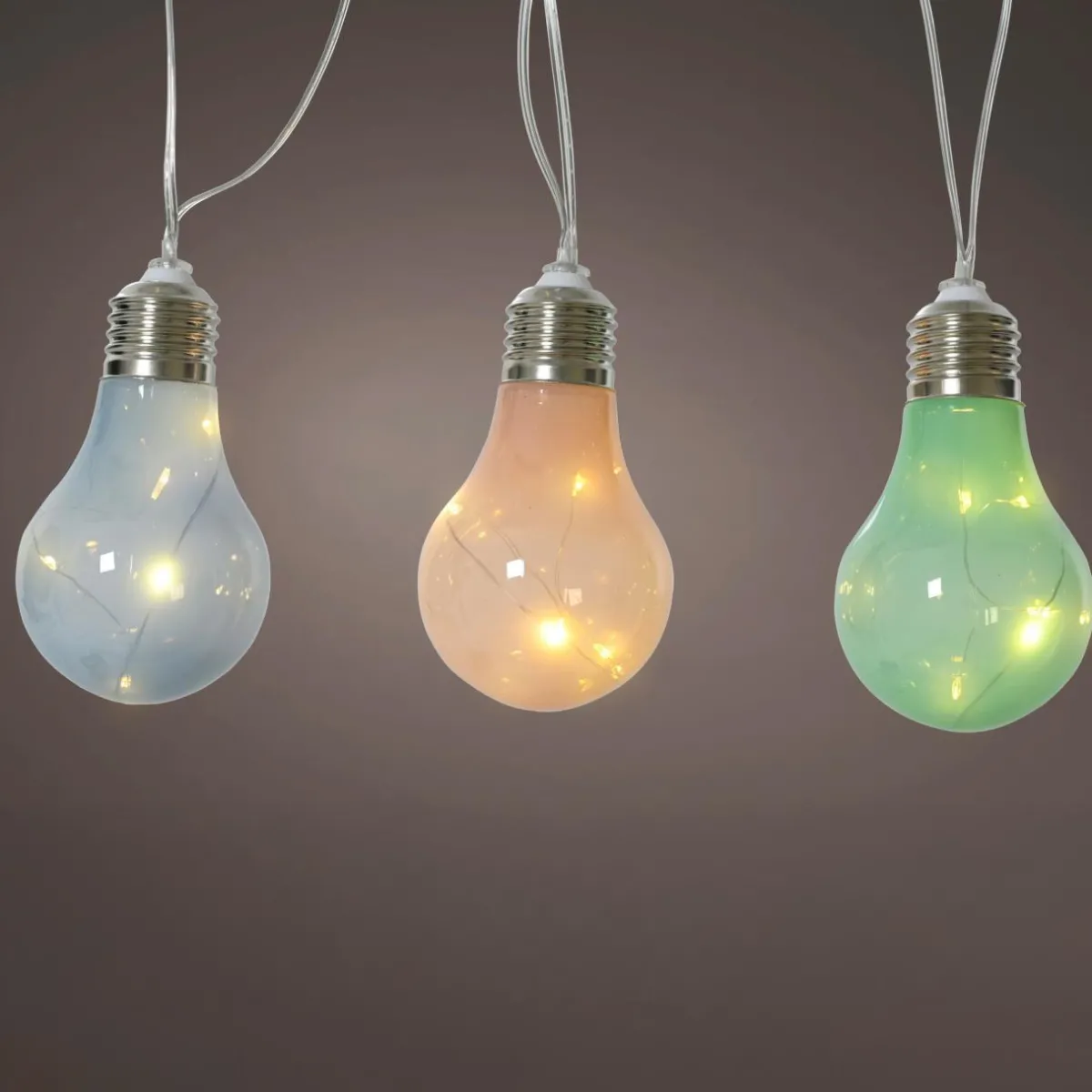 KAEMINGK Guirlande lumineuse solaire 50 LED (4,5 m) Guinguette clignotante Multicolore soft Multicolore Pastel Hot