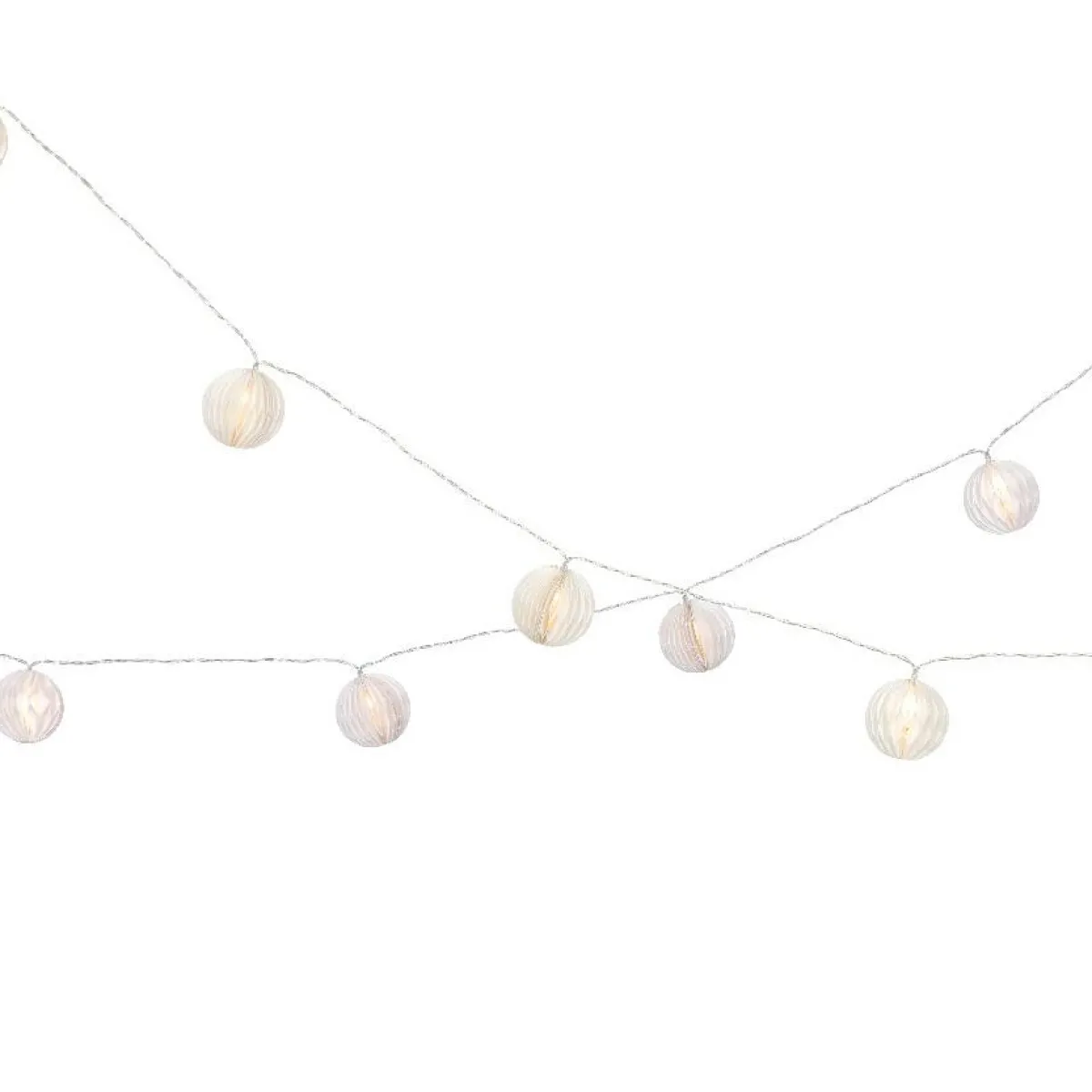 KAEMINGK Guirlande lumineuse sur piles 2,25 m 10 LED Lanterne papier magnetique Blanc chaud Best