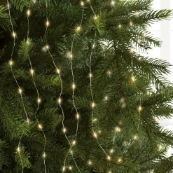 KAEMINGK Guirlande rideau pour sapin H1,80 m 408 Micro LED câble argent Blanc chaud Blanc Chaud - câble argent Sale