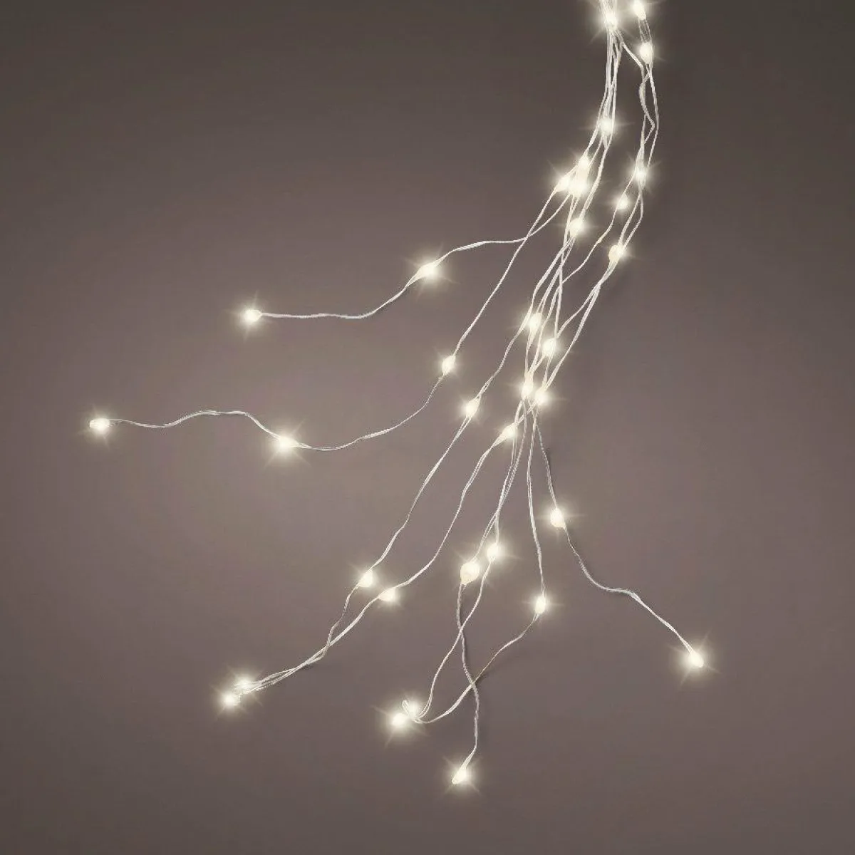KAEMINGK Guirlande rideau pour sapin H2,10 m 672 Micro LED câble argent Blanc chaud Blanc Chaud - câble argent Best