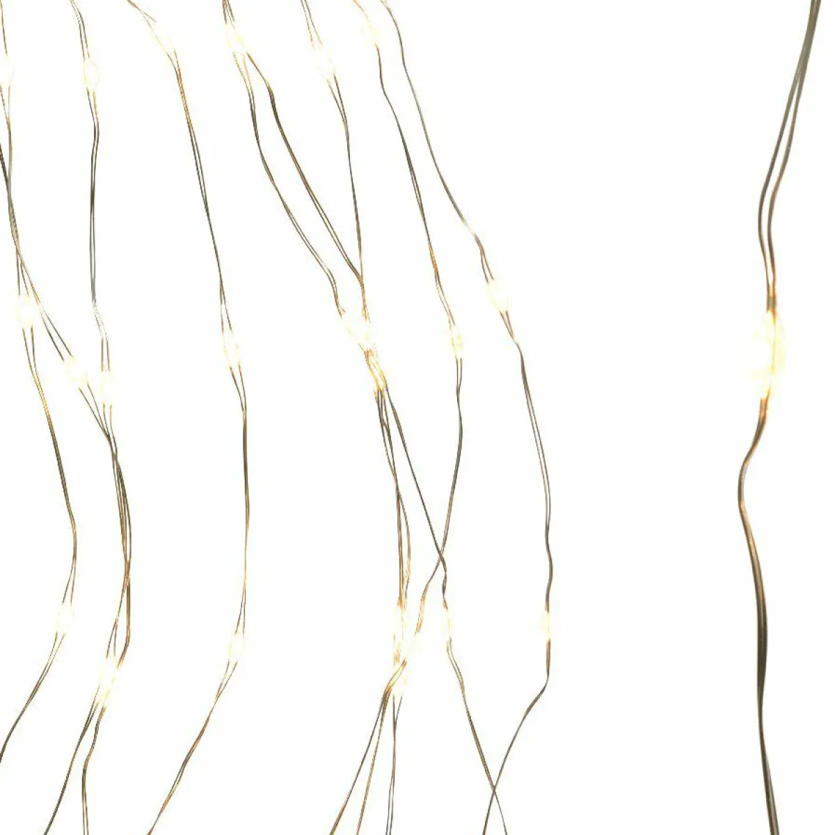 KAEMINGK Guirlande rideau pour sapin H2,10 m 672 Micro LED câble argent Blanc chaud Blanc Chaud - câble argent Best