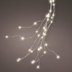 KAEMINGK Guirlande rideau pour sapin H2,40 m 832 Micro LED câble argent Blanc chaud Blanc Chaud - câble argent Online