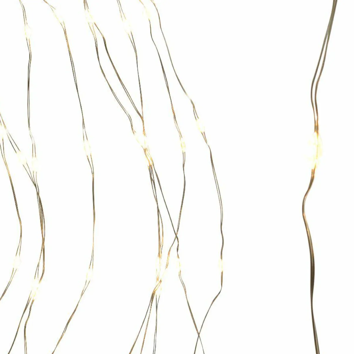 KAEMINGK Guirlande rideau pour sapin H2,40 m 832 Micro LED câble argent Blanc chaud Blanc Chaud - câble argent Online