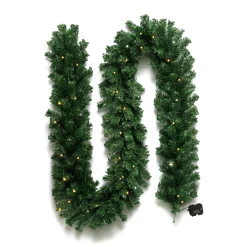 EMINZA Guirlande sapin lumineuse (300 cm - D25) Royal Vert et blanc chaud Sapin vert lumineux Clearance