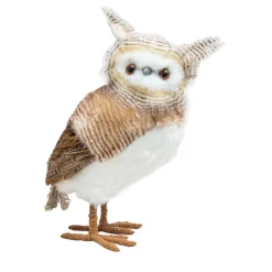 KOOPMAN Hibou de Noël à poser (H49 cm) Pepino plumage Beige Sale