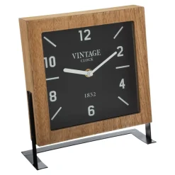 ATMOSPHERA Horloge à poser en (H23 cm) Silence Vintage Bois