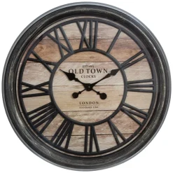ATMOSPHERA Horloge murale (D50 cm) Old Town patiné Marron Sale