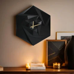 EMINZA Horloge murale en bois (D45 cm) Fidji Noir Sale