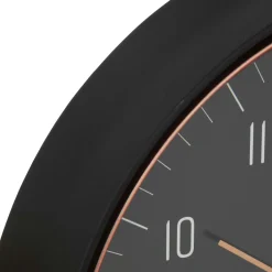 ATMOSPHERA Horloge murale en métal (D29 cm) Sven Noir New