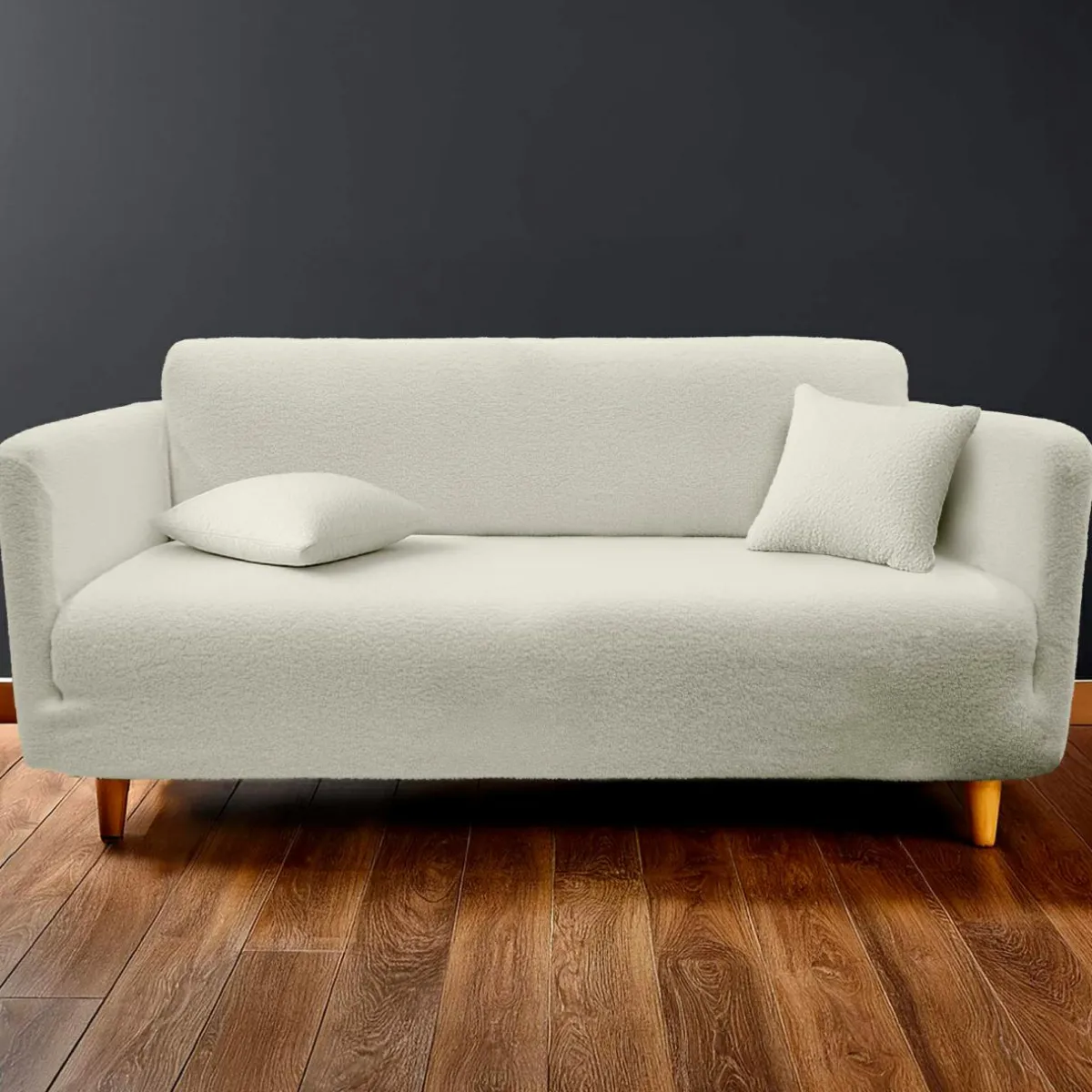 douceur d'intu017drieur Housse de canapé effet bouclette (225 x 245 cm) Laina Ecru Best