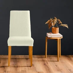 douceur d'intu017drieur Housse de chaise bouclette (40 x 40 cm) Laina Ecru New