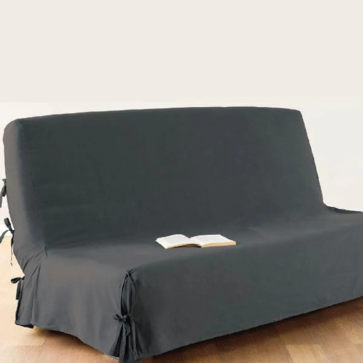 ATMOSPHERA Housse de clic-clac coton (110 x 200 cm) Carmina Gris foncé Discount