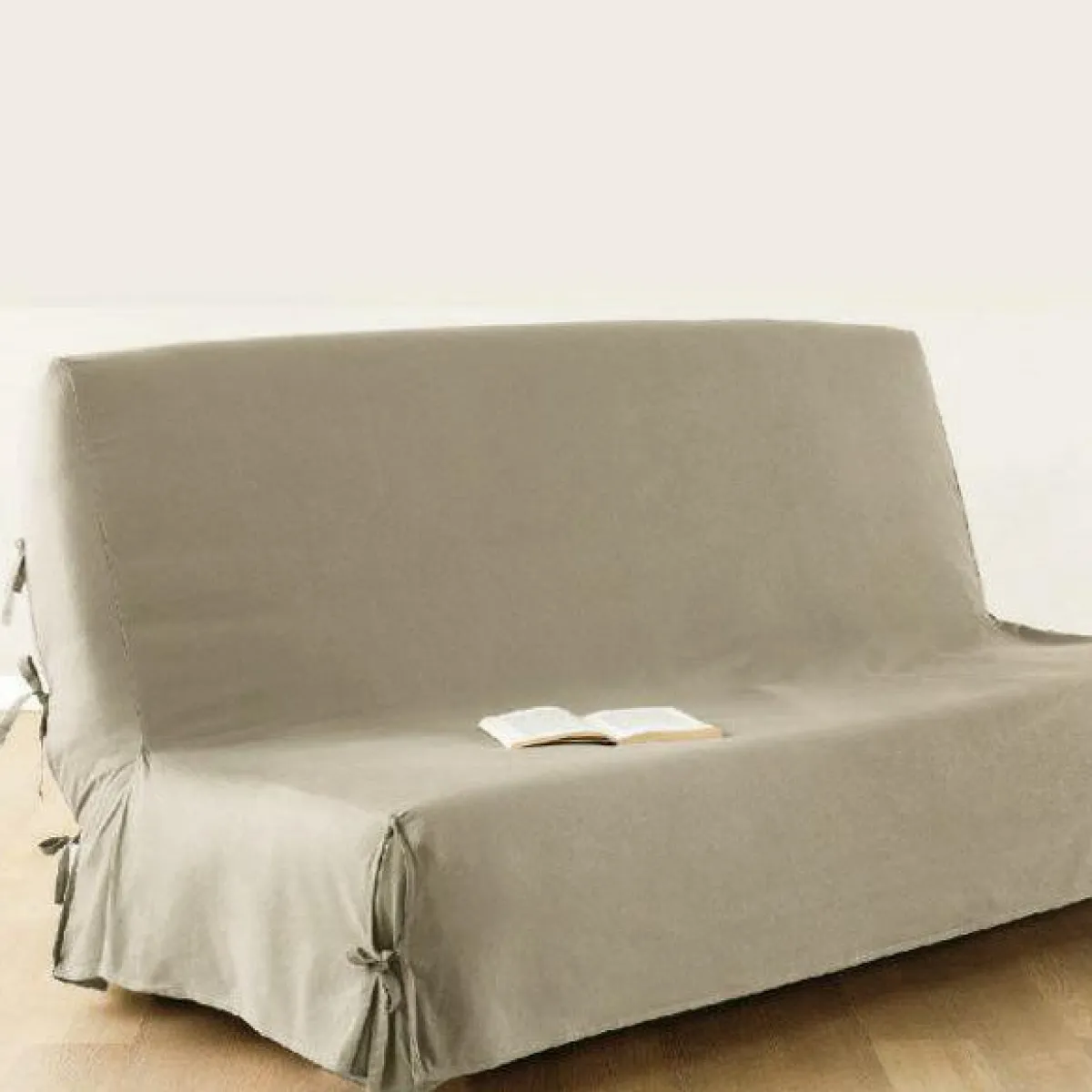 ATMOSPHERA Housse de clic-clac coton (110 x 200 cm) Carmina Beige Lin New