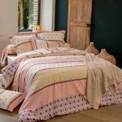 TRADI LINGE Housse de couette coton (140 x 200 cm) Inouk Rose Online