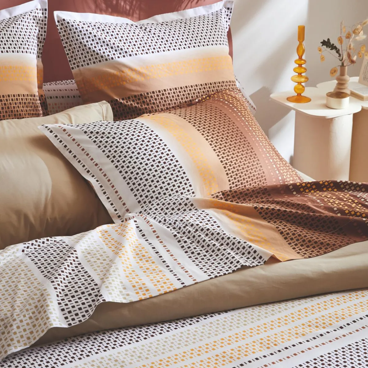 TRADILINGE Housse de couette coton (240 x 220 cm) Niagara châtaigne Marron Discount