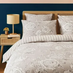 EMINZA Housse de couette coton (200 x 200 cm) Lara Beige