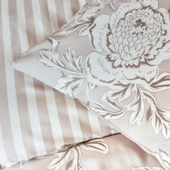 EMINZA Housse de couette coton (200 x 200 cm) Lara Beige