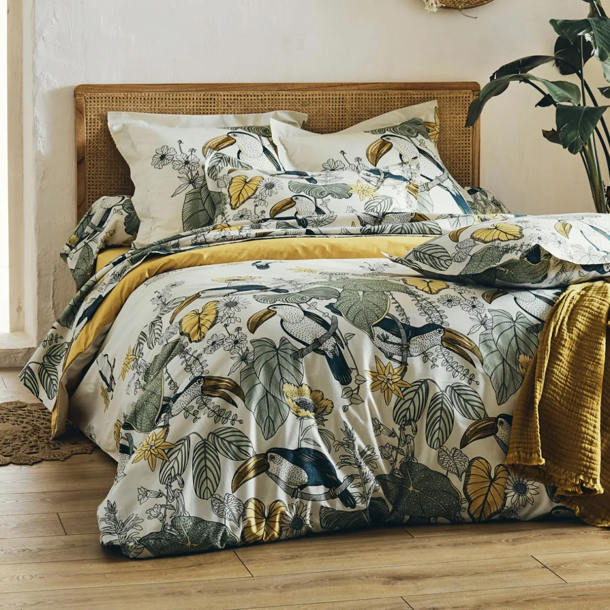 TRADILINGE Housse de couette coton lavé (240 x 220 cm) Toco e Vert Sale