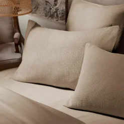 EMINZA Housse de couette coton nid d'abeille (240 x 220 cm) Eva Ficelle Clearance