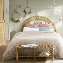 L'EFFET PAPILLON Housse de couette dentelle coton (240 x 220 cm) Jeanne he Blanc New