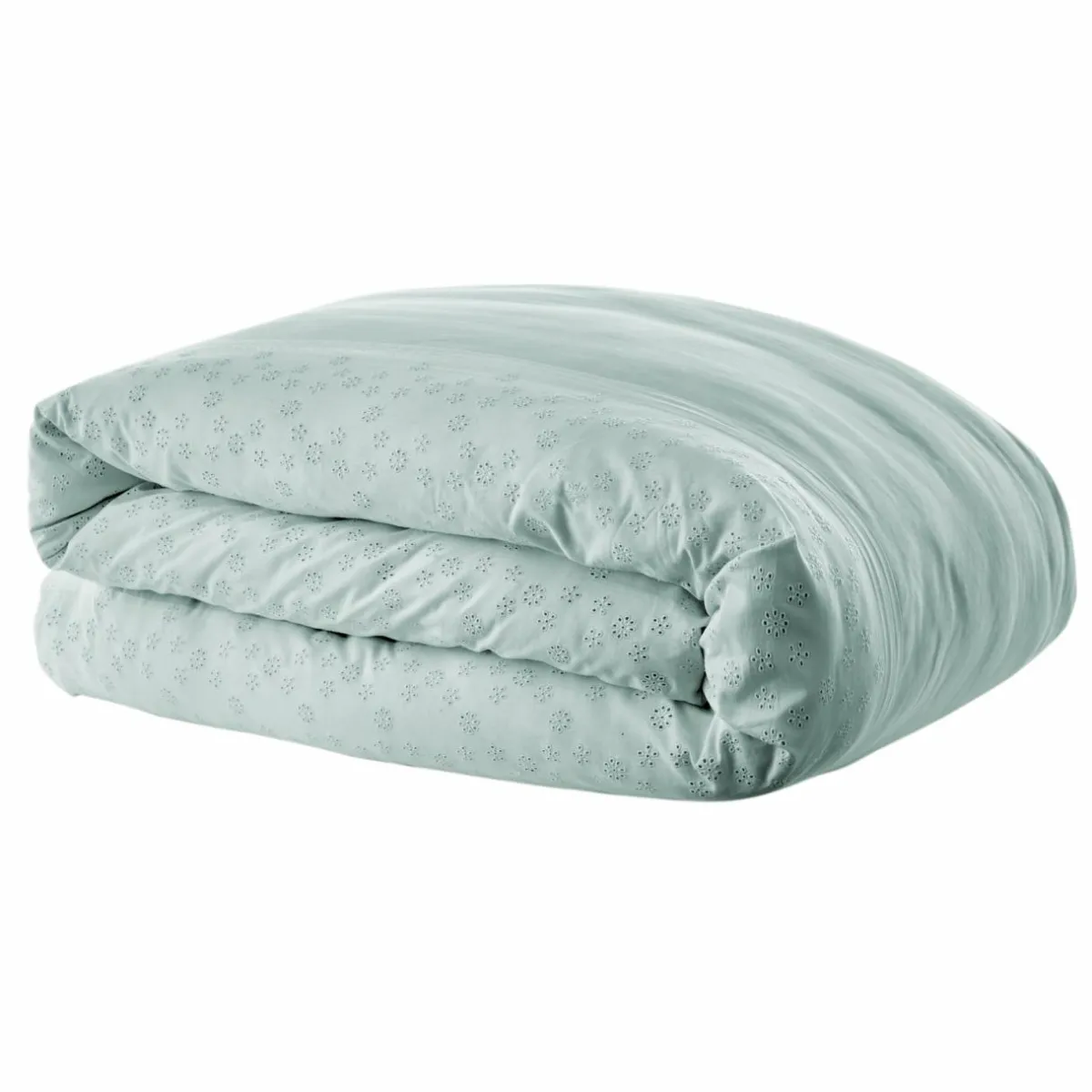 L'EFFET PAPILLON Housse de couette dentelle coton (260 x 240 cm) Jeanne Bleu clair Outlet