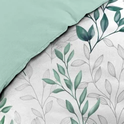 douceur d'intu017drieur Housse de couette et deux taies d'oreiller percale de coton (260 x 240 cm) Wendy e Vert Best