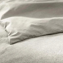 douceur d'intu017drieur Housse de couette et deux taies d'oreiller coton (240 x 220 cm) Meline Gris Anthracite Outlet