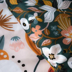 L'EFFET PAPILLON Housse de couette et deux taies enfant coton (200 x 200 cm) Champetre Multicolore New