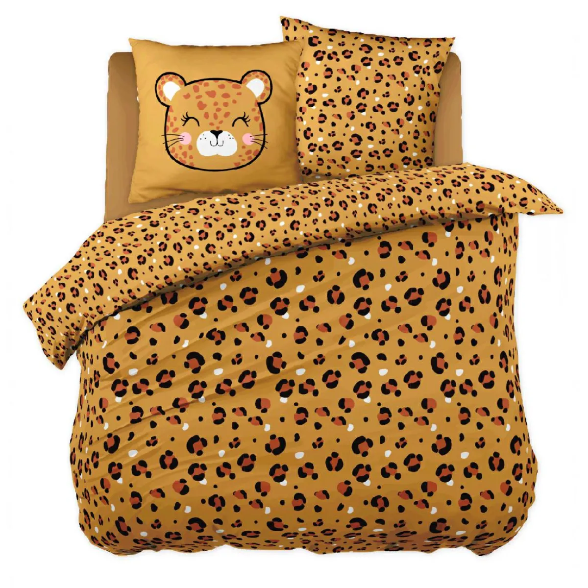 l'Effet Papillon Housse de couette et deux taies enfant coton (240 x 220 cm) Lola Caramel Online