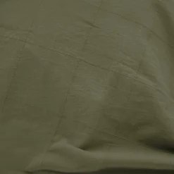 douceur d'intu017drieur Housse de couette et deux taies d'oreiller coton lavé (260 x 240 cm) Linella Vert sauge