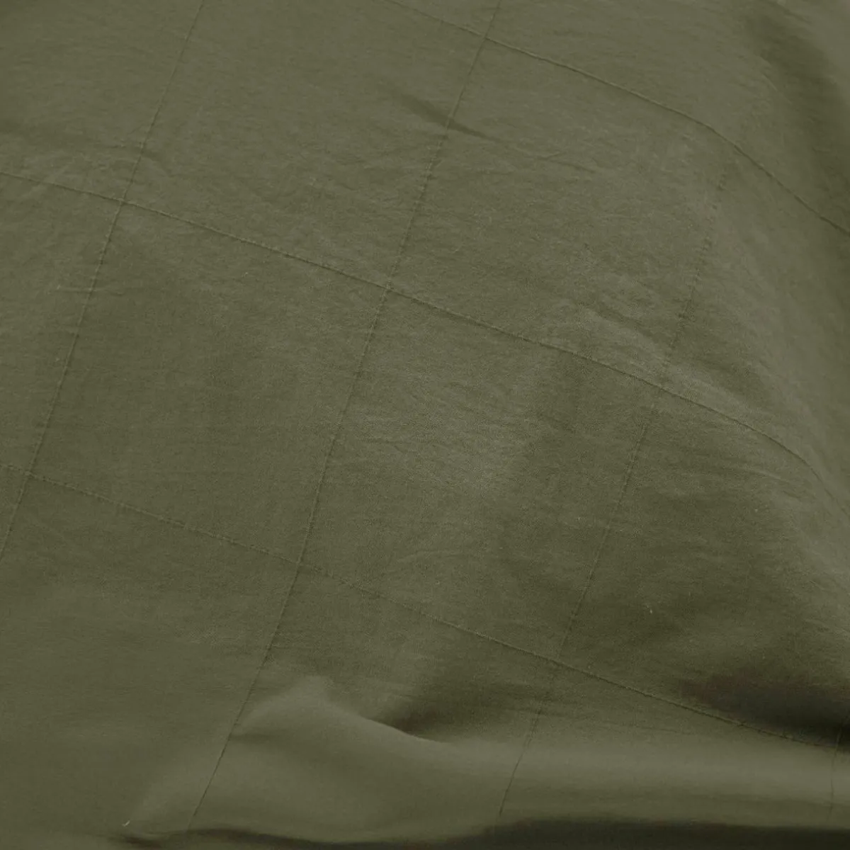douceur d'intu017drieur Housse de couette et deux taies d'oreiller coton lavé (260 x 240 cm) Linella Vert sauge