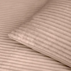 douceur d'intu017drieur Housse de couette et deux taies d'oreiller flanelle (240 x 220 cm) Veloutea sable Beige Clearance