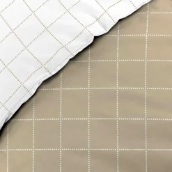 douceur d'intu017drieur Housse de couette et deux taies d'oreiller en coton (200 x 200 cm) Cadria Blanc Discount