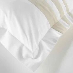 DOUCEUR D'INTERIEUR Housse de couette et deux taies coton (260 x 240 cm) Margaux he Blanc Clearance