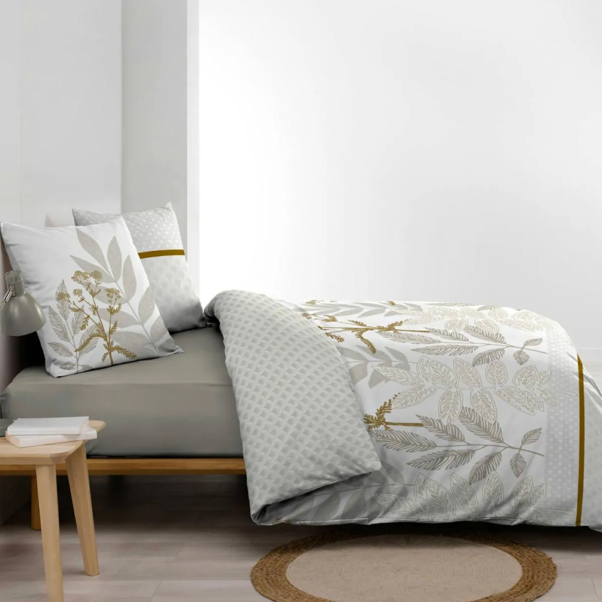 douceur d'intu017drieur Housse de couette et deux taies d'oreiller en coton (240 x 220 cm) Raoni Beige Clearance