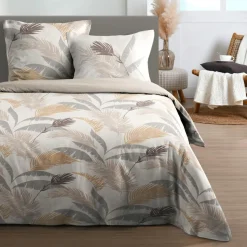 STOF Housse de couette et deux taies d'oreiller en coton (260 x 240 cm) Numa Ecru Clearance